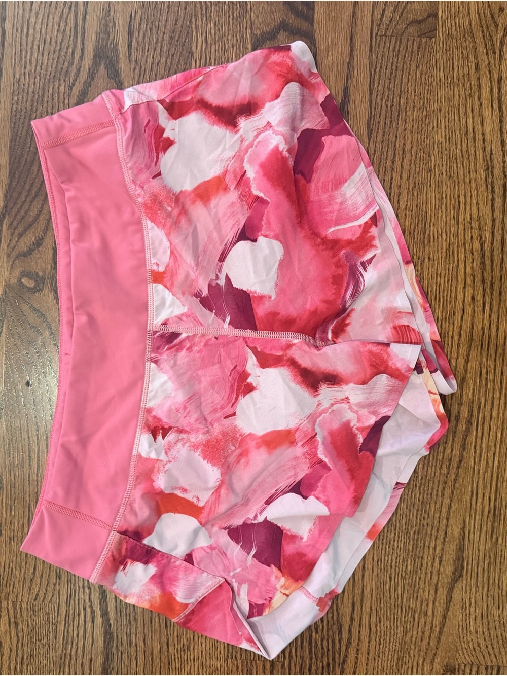 Athleta Pink Abstract Athletic Shorts